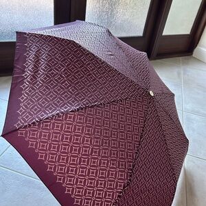 Michael Kors Umbrella - Oxblood Rouge Sombre Burgundy and Pink NWT
